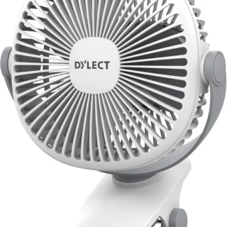 Dylect® Briza Clip Mate Rechargeable Fan | 2000mAh Battery | 8H Runtime | TruSilent BLDC Motor | 3-Speed | 360° Rotation | MICRO-B | Clip & Wall-Mount Fan | Home/Office/Kitchen/Travel