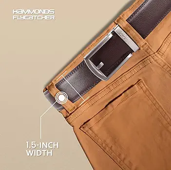 Mens Belt Leather Branded with Slide Lock for Everyday Wear - Image 3