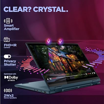 Lenovo Yoga 7 Intel Evo Core Ultra 5 125H Built-in AI 14"(35.5cm) WUXGA-OLED 400Nits 2-in-1 Laptop (16GB/1TB SSD/Win 11/Office Home 2024/Digital Pen/3 Mon. Game Pass/Teal/1.5Kg), 83DJ00FXIN - Image 2