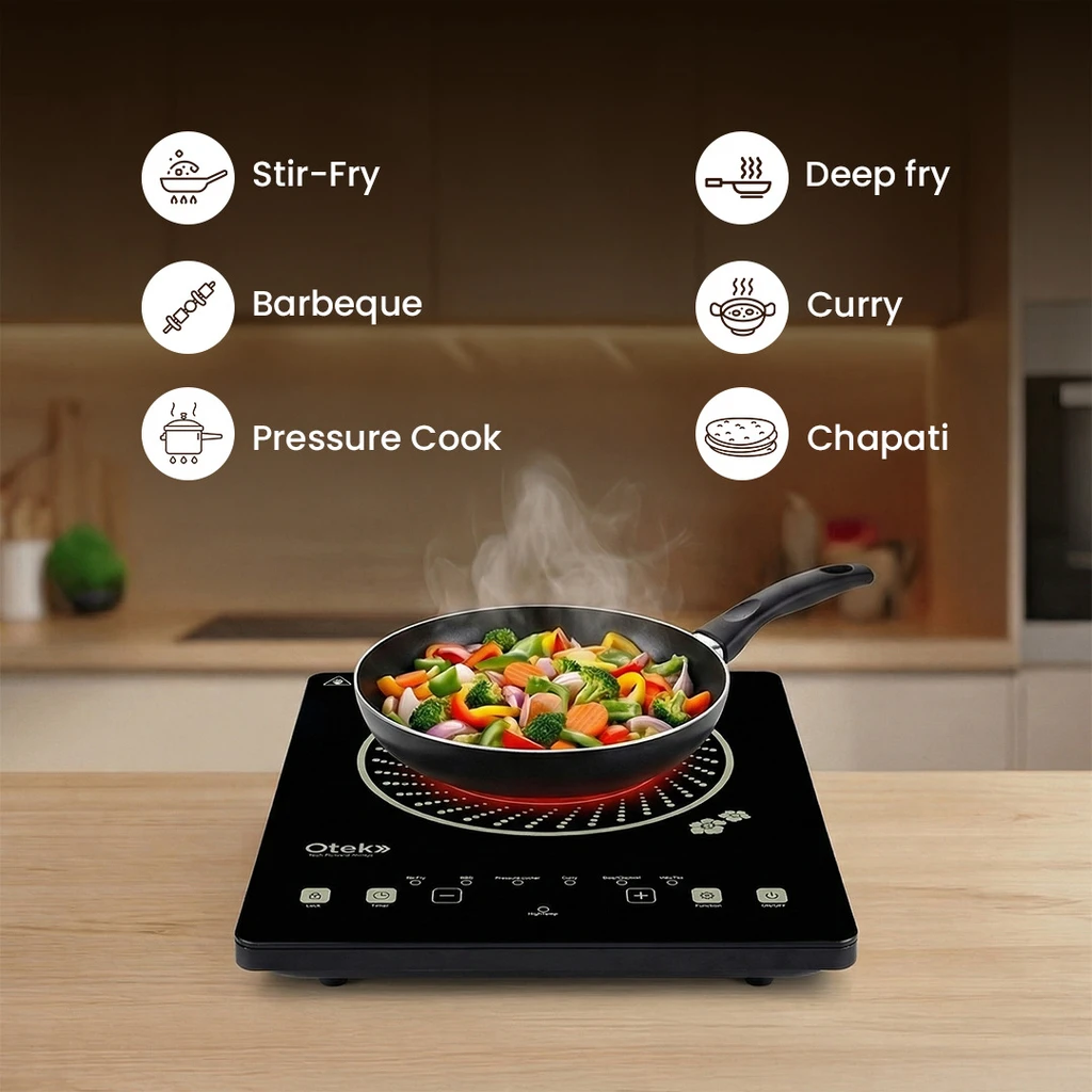 OTEK 2500 W Infrared Cooktop Touch Panel (Black, High Quality - Image 2