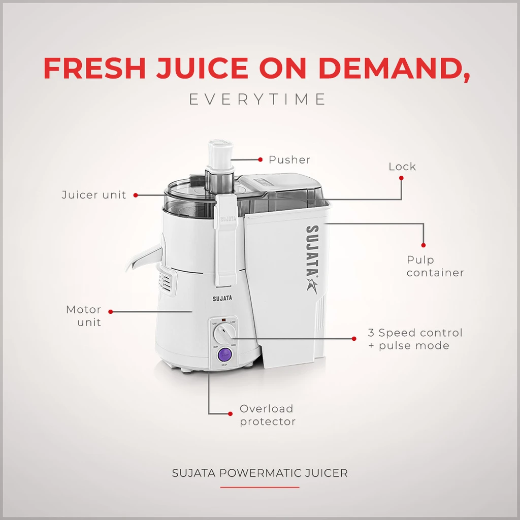 SUJATA Powermatic 900 W Juicer - Image 3