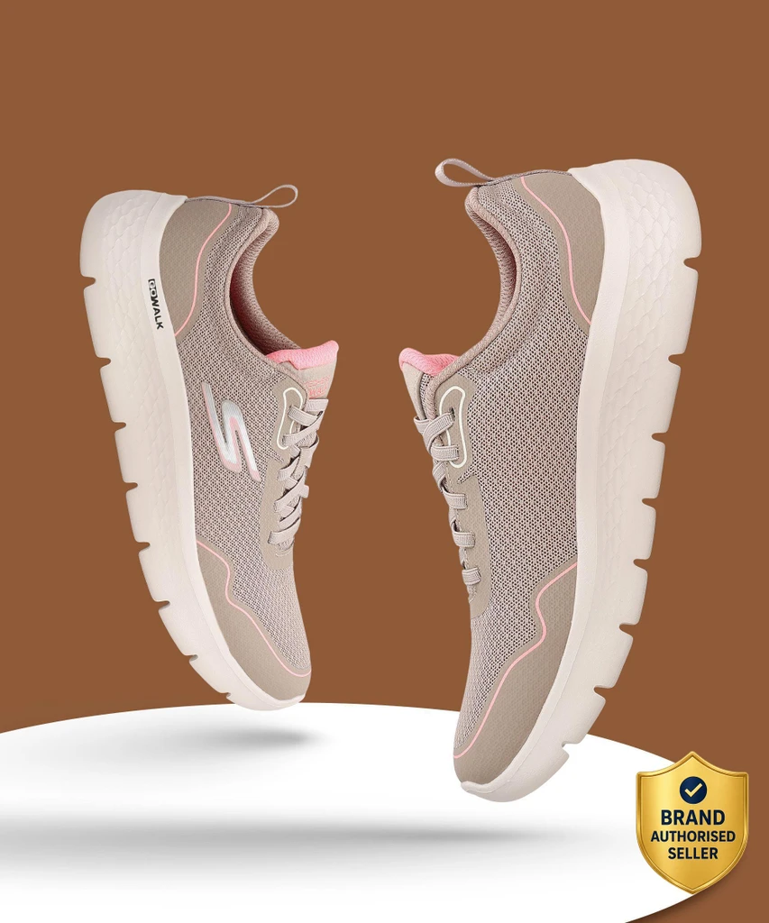 Skechers GO WALK FLEX Walking Shoes For Women (Pink , 3)