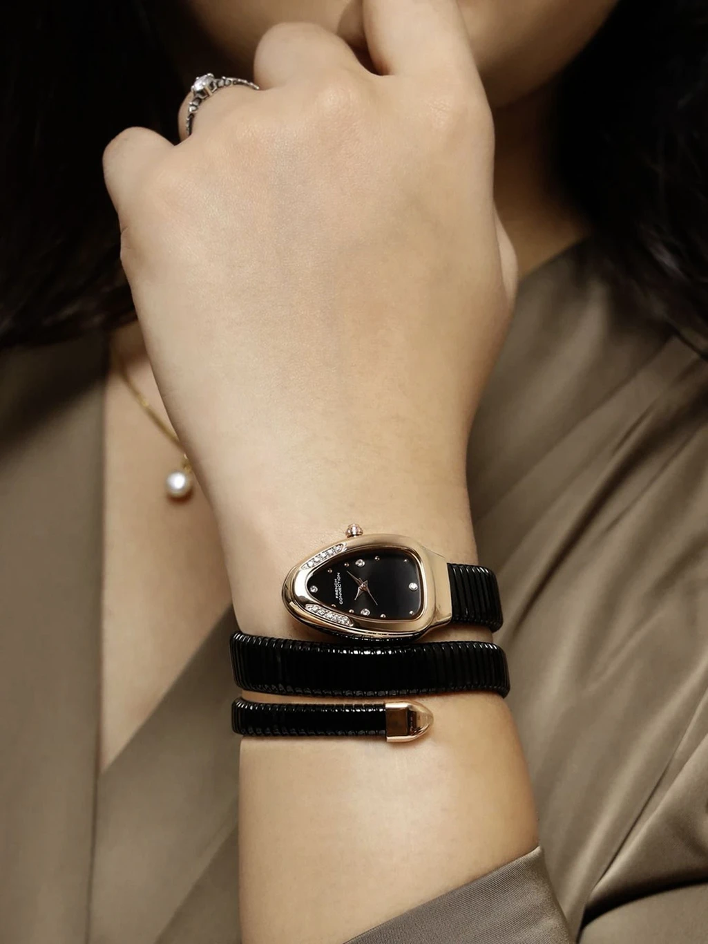 French Connection The Mystic Curve Analog Watch - For Women FCN0110URTM - Image 2