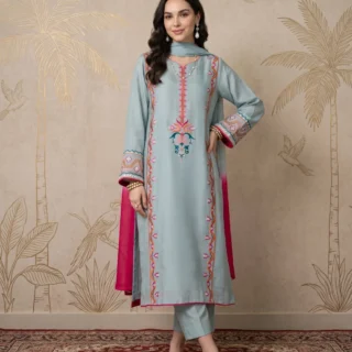 Sangria Women Art Silk Kurta Pant Dupatta Set